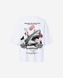 G West Womens Oversized Spade Of Sharks T Shirt