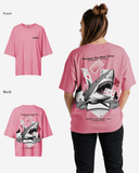 G West Womens Oversized Spade Of Sharks T Shirt