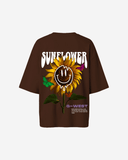 G West Womens Oversized Sunflower Tee