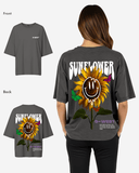 G West Womens Oversized Sunflower Tee