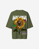 G West Womens Oversized Sunflower Tee
