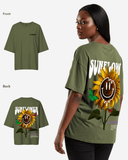 G West Womens Oversized Sunflower Tee