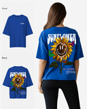 G West Womens Oversized Sunflower Tee