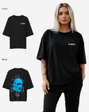 G West Womens Oversized True Blue Ski Mask Oversized Tee