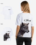 G West Womens Oversized Wolf T Shirt