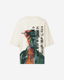 G West Womens Oversized World Wide Chain Tee