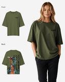 G West Womens Oversized World Wide Chain Tee