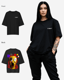 G West Womens Oversized Yellow Face Lifestyle Tee
