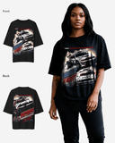 G West WomensRacing Club Double Hit Premium Oversized Tee