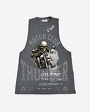 G WEST RHINESTONE THUNDER MOTOR CLUB MENS TANKS