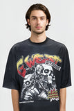 G WEST RHINSTONE SKULL TECH 3/4 SLEEVES MESH SHORT SET