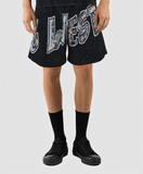 G WEST RHINSTONE SPIDER 3.0 3/4 SLEEVES MESH SHORT SET