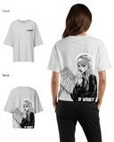G West Womens Oversized Angel Girl Tee
