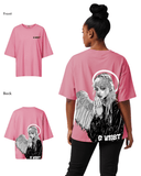 G West Womens Oversized Angel Girl Tee