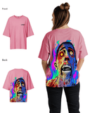 G West Womens Oversized Flaming Zombie Tee