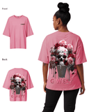 G West Womens Oversized Ice Cream Skull Tee