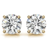5.00 CTW AGI Certified Lab Grown Round Diamond Stud Earrings – G/VS in 14K White or Yellow Gold
