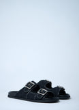 Gucci Men Gg Slide Sandals With Buckles