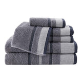 Decorative Cotton Stripe Bath Towel Set - Noelle Collection