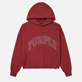 PURPLE Hoodie Rhinestone Logo