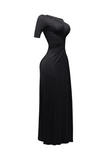Short Sleeve Cutout Maxi Dress