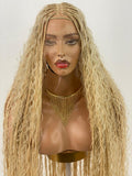 Bohemian Knotless Braid Wig "HD Full Lace" Blondy