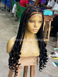 Coileray HairStyle Jumbo Knotless Braid, Full Lace, Color 1B, 30 Inches, Glueless