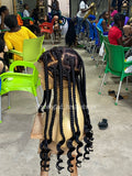 Coileray HairStyle Jumbo Knotless Braid, Full Lace, Color 1B, 30 Inches, Glueless