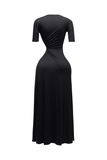 Short Sleeve Cutout Maxi Dress