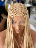 Shade Knotless In Premium Blond, Human Hair Swiss Full Lace, Tailbone, Glueless