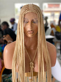 Shade Knotless In Premium Blond, Human Hair Swiss Full Lace, Tailbone, Glueless