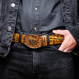 Iowa Belt Mustard Brown
