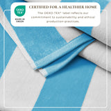 Cotton Velour Cabana Stripe Beach Towel - Novia Collection.