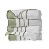 Decorative Cotton Stripe Bath Towel Set - Noelle Collection