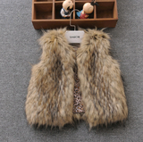 Kids' Warm Faux Fur Vest | For Autumn and Winter - # BAAA61110021 & GIAA21210057 & BOAA11210011