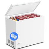Kismile 7.0/3.5 Cubic Feet Chest Freezer with Removable Basket Free Standing