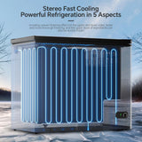 Kismile 7.0/3.5 Cubic Feet Chest Freezer with Removable Basket Free Standing