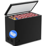Kismile 7.0/3.5 Cubic Feet Chest Freezer with Removable Basket Free Standing