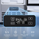 Kismile Commercial Built-in Ice Maker Machine,70Lbs/Day,Under Counter Ice Cube Maker with 24H Timer,Built-in Freestanding Ice Maker for Home & Office(Silver)
