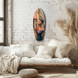 Modern City Life Glass Wall Art