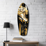 Golden Blonde Bombshell Glass Wall Art