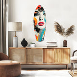 Woman in Style Glass Wall Art