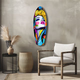 Vintage Woman Glass Wall Art