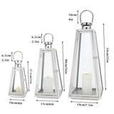 Set of 3-21'' & 16'' &11''High Stainless Steel Lantern