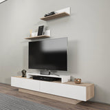 Lusi 71" Wide TV Stand for TVs up to 80" with 2 Wall Shelves