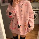 Chic Loose Women's Thick Long Sleeve Sweatshirt Dress