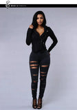 2026 Women's Stretch Skinny Ripped Hole Washed Denim Jeans Female High Waist Pencil Y2k Pants Jeans Ladies Casual Trousers Pants