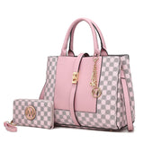 MKF Collection Women's Tote bag with Wristlet Wallet , Vegan Leather Satchel bag Handbag purse Set Crossbody bag by Mia K
