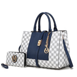 MKF Collection Women's Tote bag with Wristlet Wallet , Vegan Leather Satchel bag Handbag purse Set Crossbody bag by Mia K