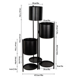 35.5'' High Metal Plant Stand 6 Tier 6 Potted Indoor Flower Pot Stand Holder